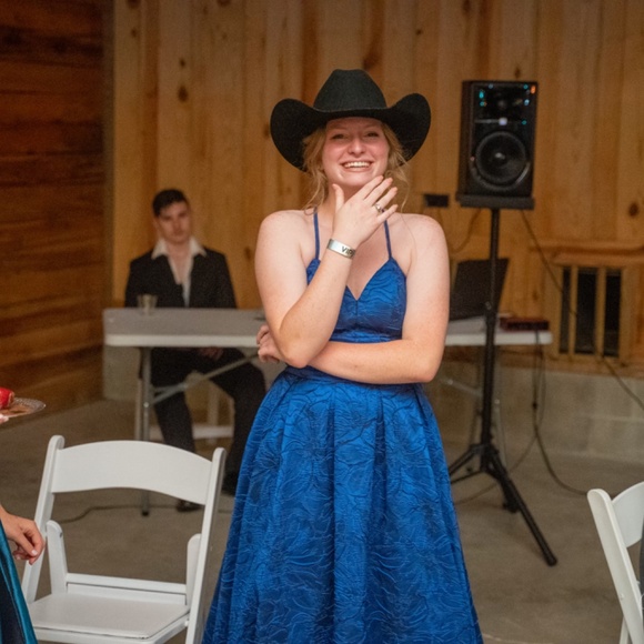 Blue Navy Ball Gown - Picture 2 of 3